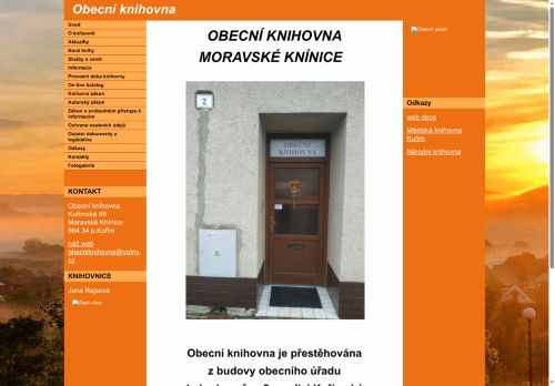 Zobrazit webové stránky Obecní knihovna Moravské Knínice
