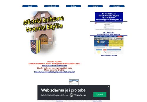 Zobrazit webové stránky Místní knihovna Veverská Bítýška