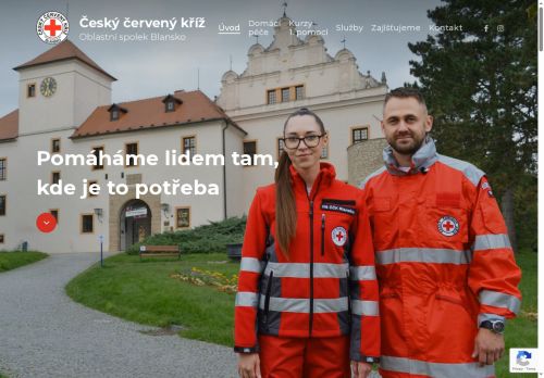 Webové stránky Oblastní spolek Českého červeného kříže Blansko, Blansko