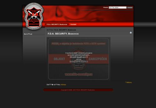 F.D.A. SECURITY agency s.r.o. nabízí práci na pozici Člen výjezdové skupiny (m/ž) v obci Blansko