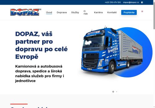 Webové stránky DOPAZ s.r.o., Letovice