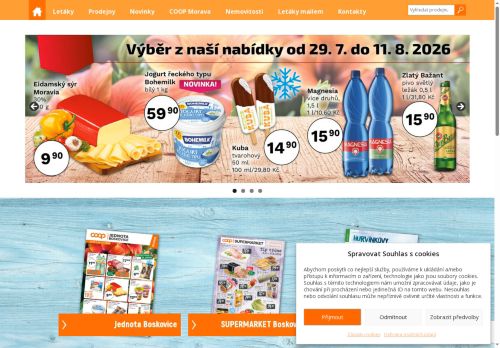 JEDNOTA, spotřební družstvo v Boskovicích nabízí práci na pozici zástupce vedoucí prodejny (m/ž) v obci Rudice