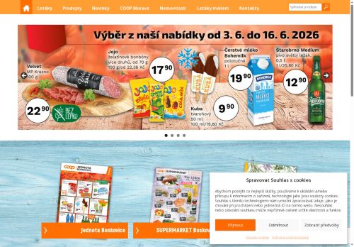 Zobrazit webové stránky Coop jednota