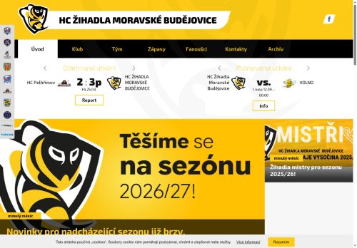 Zobrazit webové stránky HC Moravské Budějovice