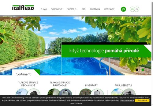 Webové stránky ITALFLEXO s.r.o., Velké Meziříčí