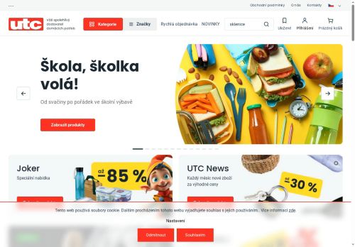 Webové stránky U.T.C.,spol. s r.o., Říčany