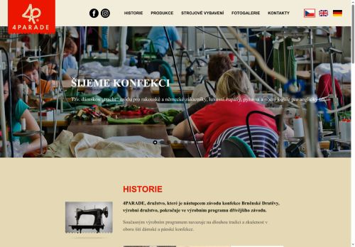 4 PARADE, družstvo nabízí práci na pozici Švadleny, šičky, vyšívači a pracovníci v příbuzných oborech v obci Brno