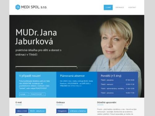 Praktický lékař pro děti a dorost - MUDr. Jana Jaburková