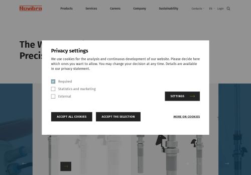 Webové stránky Novibra Boskovice s.r.o., Boskovice