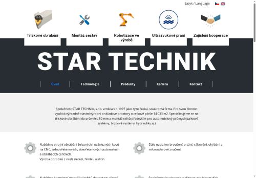 STAR TECHNIK, s.r.o. nabízí práci na pozici skladník/ce ve strojírenské firmě - třískové obrábění v obci Ždánice
