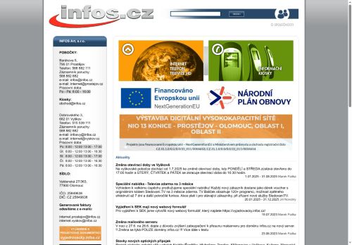 Zobrazit webové stránky INFOS Art, s.r.o. Vyškov