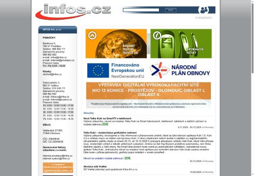 Zobrazit webové stránky INFOS Art, s.r.o. Vyškov