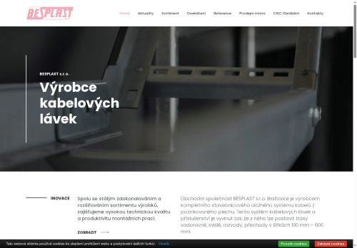 Webové stránky BESPLAST s.r.o., Blažovice