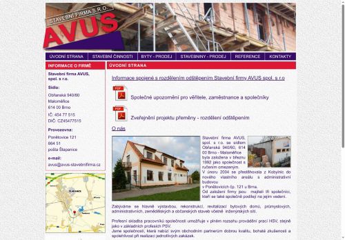 Zobrazit webové stránky Stavební firma AVUS, spol. s r.o.