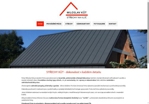 Zobrazit webové stránky Tesařství a pokrývačství Miloslav Kůt