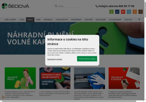 Webové stránky ŠEDOVÁ clean service - Břeclavsko, z.ú., Břeclav