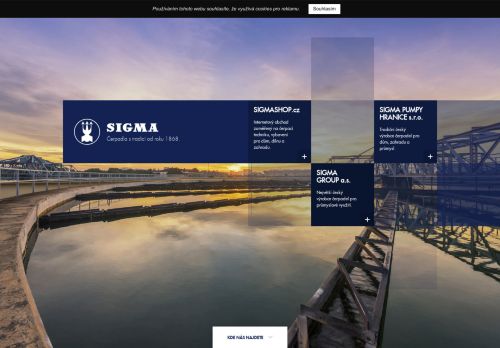 Webové stránky SIGMA GROUP a.s., Dukovany