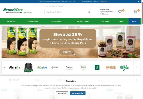 Webové stránky Natures Care CZ s.r.o., Střílky