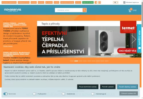 Webové stránky NOVASERVIS spol. s r.o., Znojmo