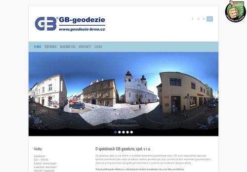Webové stránky GB-geodezie, spol. s r.o., Brno