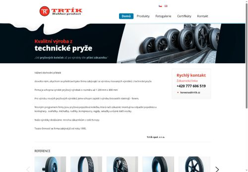 TRTÍK, spol. s r.o. nabízí práci na pozici dělník/ce do výroby výrobků z pryže v obci Stavěšice