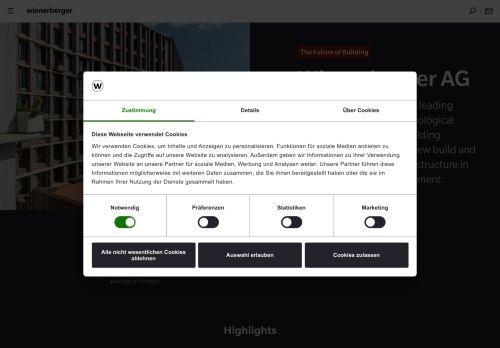 Webové stránky Wienerberger s.r.o., Stod