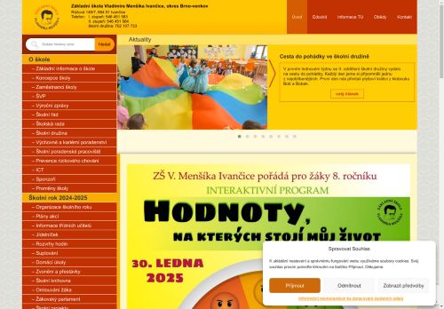 Zobrazit webové stránky ZŠ Vl. Menšíka