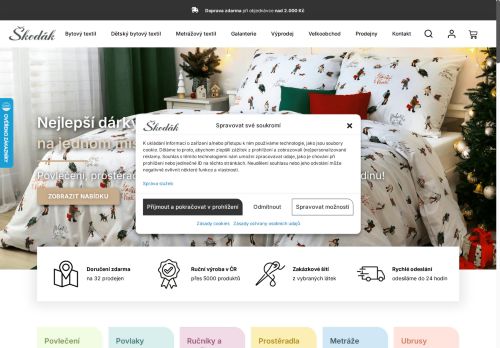 Webové stránky Prádelny Škodák, s.r.o., Strážnice