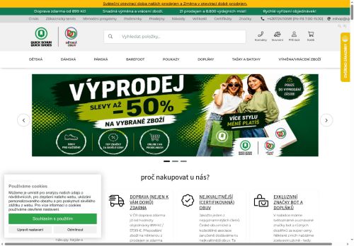 Webové stránky V+J OBUV, s.r.o., Čelákovice