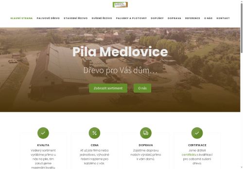 Webové stránky MEDL+ wood s.r.o., Medlovice