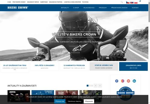 Webové stránky BIKERS CROWN, s.r.o., Ořech