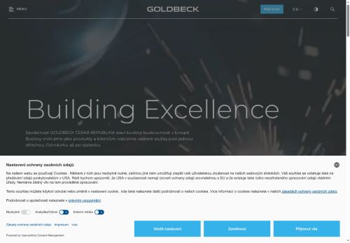 Webové stránky GOLDBECK Prefabeton s.r.o., Vrdy