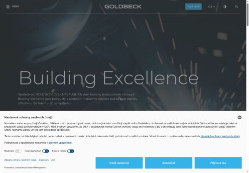 Webové stránky GOLDBECK Prefabeton s.r.o., Vrdy