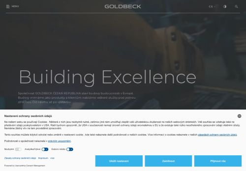 Webové stránky GOLDBECK Prefabeton s.r.o., Vrdy