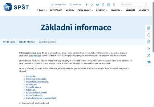 Zobrazit webové stránky Střední průmyslová škola Třebíč