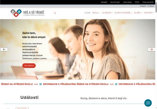 Zobrazit webové stránky Vyšší odborná škola a Střední škola veterinární, zemědělská a zdravotnická Třebíč