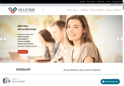 Zobrazit webové stránky Vyšší odborná škola a Střední škola veterinární, zemědělská a zdravotnická Třebíč