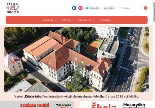Zobrazit webové stránky Základní škola T. G. Masaryka Třebíč