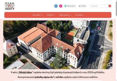 Zobrazit webové stránky Základní škola T. G. Masaryka Třebíč