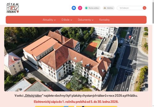 Zobrazit webové stránky Základní škola T. G. Masaryka Třebíč