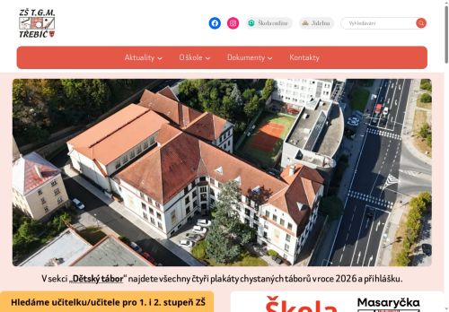 Zobrazit webové stránky Základní škola T. G. Masaryka Třebíč