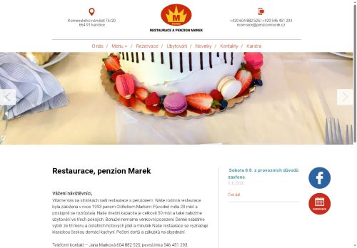 Zobrazit webové stránky Restaurace a penzion Marek