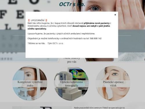 Oční centrum Třebíč (OCTr.vs.r.o). - MUDr. Jaroslav Helmanová