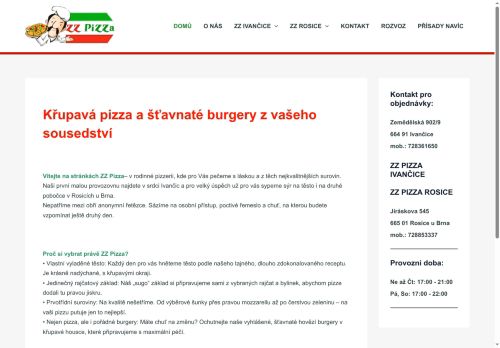 Zobrazit webové stránky ZZ Pizza