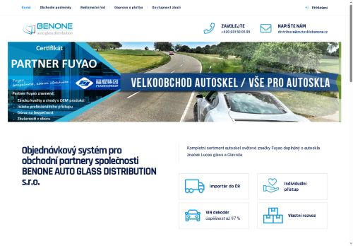 Webové stránky Wine BENONE s.r.o., Velké Meziříčí
