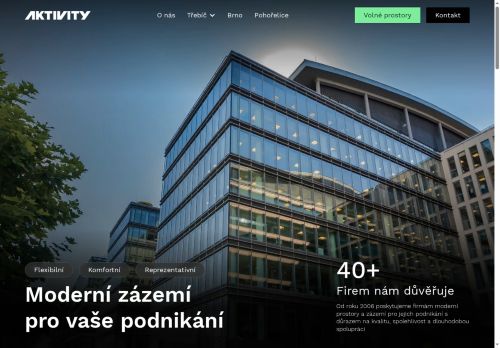 Webové stránky AKTIVITY s.r.o., Třebíč