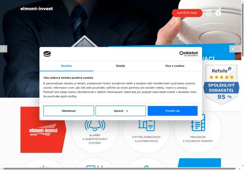 Webové stránky elmont-invest montáže s.r.o., Žďár nad Sázavou
