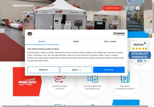 Webové stránky elmont-invest montáže s.r.o., Žďár nad Sázavou