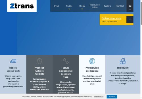 Webové stránky ZTrans s.r.o. Moravské Budějovice, Moravské Budějovice