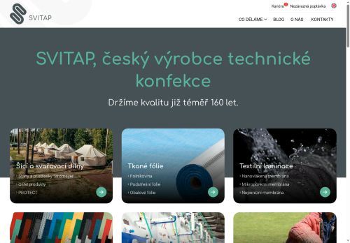 Webové stránky SVITAP s.r.o., Chropyně